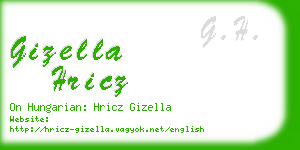 gizella hricz business card